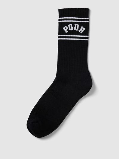 Pegador Socken mit Label-Stitching Modell 'Earles' Black 1