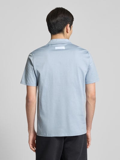 HUGO Poloshirt mit V-Ausschnitt Modell 'Dimerspolo' Hellblau 5