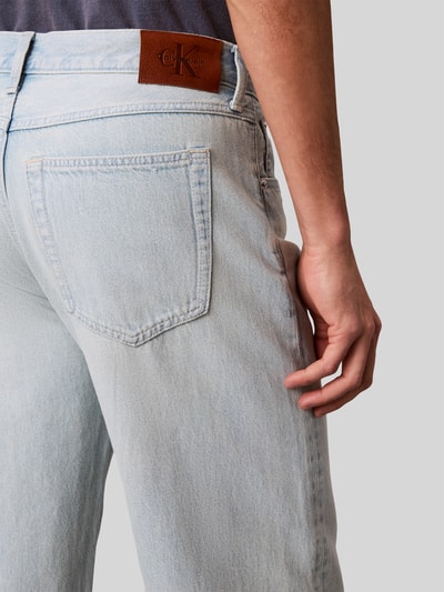 Calvin Klein Jeans straight fit jeans van puur katoen in 5-pocket-design Lichtblauw - 6