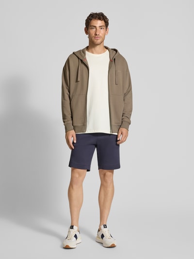 HUGO Relaxed fit sweatjack van puur katoen, model 'DAPOZIP' Middengrijs - 1