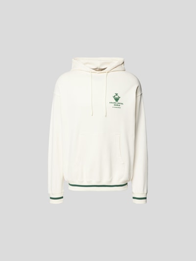 Drôle de Monsieur Hoodie mit Label-Print Grün 2