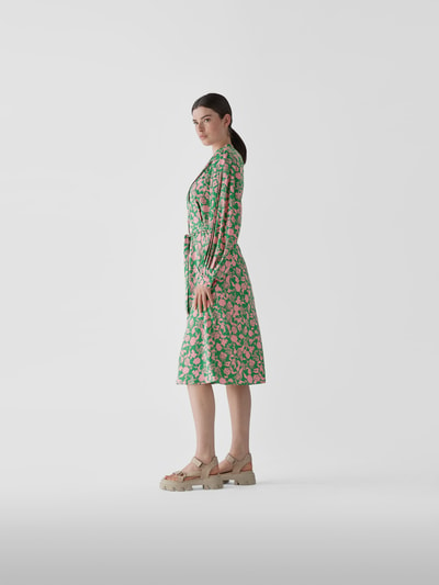 Diane von Furstenberg Midikleid mit floralem Muster Gruen 4