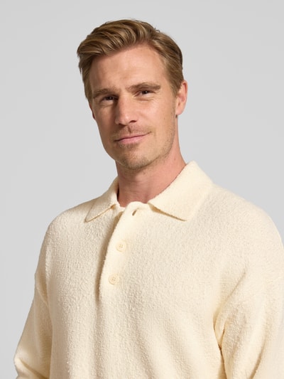Drykorn Strickpullover mit Polokragen Modell 'BEKKET' Offwhite 3