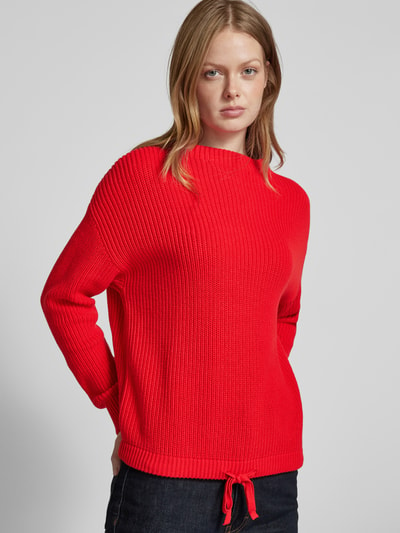 Jake*s Casual Oversized Strickpullover aus Viskose Rot 3