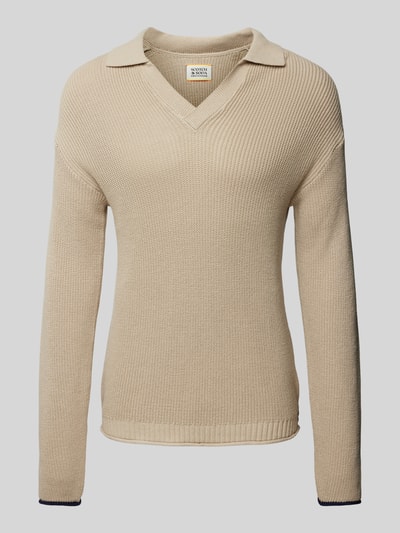 Scotch & Soda Gebreide pullover met V-hals Beige - 2