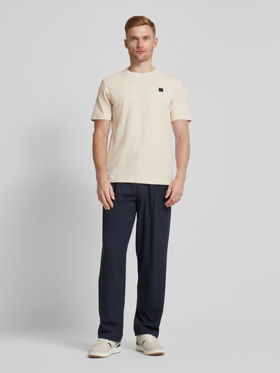 Tom Tailor Regular fit T-shirt met logo-applicatie Offwhite - 1