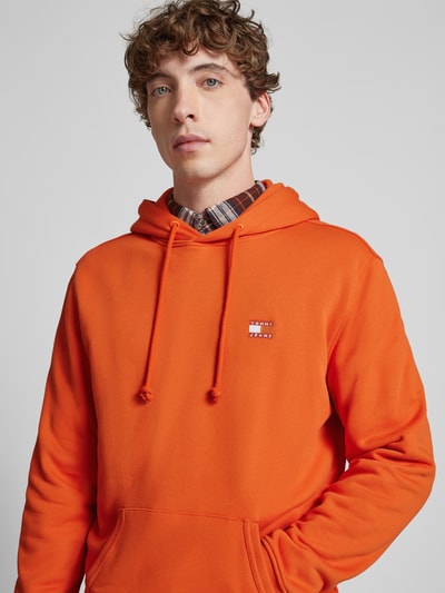 Tommy Jeans Bluza z kapturem o kroju regular fit z czystej bawełny Pomarańczowy 3