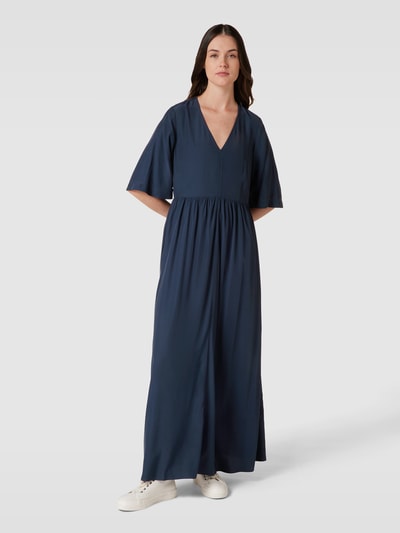 Marc O'Polo Maxikleid mit V-Ausschnitt Marineblau 4