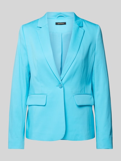 More & More Slim fit blazer met reverskraag Lichtturquoise - 2