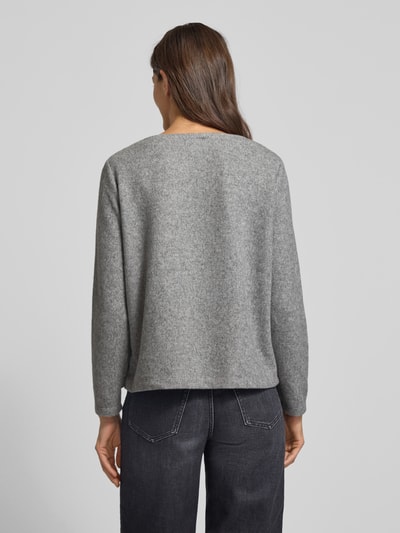 Tom Tailor Regular fit sweatshirt met viscose Lichtgrijs gemêleerd - 5