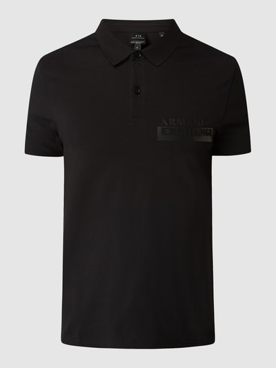 ARMANI EXCHANGE Koszulka polo z logo  Czarny 2