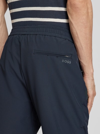 BOSS Green Sweatpants met elastische band, model ‘Flex’ Donkerblauw - 3