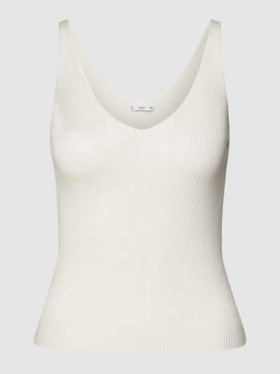 Mango Top in Strick-Optik Offwhite 2