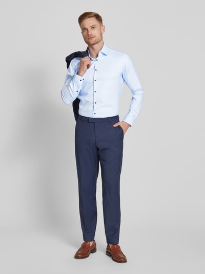 Jake*s Regular Fit Business-Hemd mit Kentkragen Bleu 1