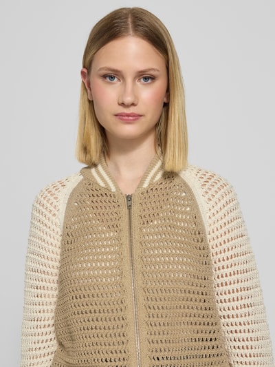 Drykorn Strickjacke mit Stehkragen Modell 'NALFY' Offwhite 3