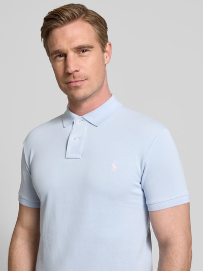 Polo Ralph Lauren Poloshirt mit Label-Stitching Hellblau 3