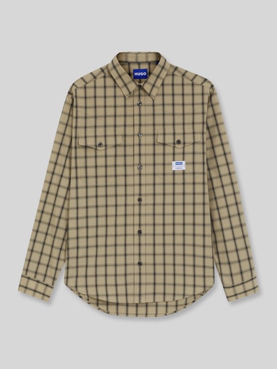 HUGO Blue Koszula casualowa o kroju oversized z czystej bawełny model 'EBALTOW' Beżowy 2