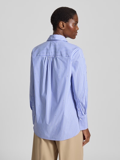 Brax Hemdbluse mit verdeckter Knopfleiste Modell 'VIKI' Blau 5