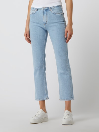 Marc O'Polo Korte straight fit jeans met stretch, model 'Linde' Jeansblauw - 4