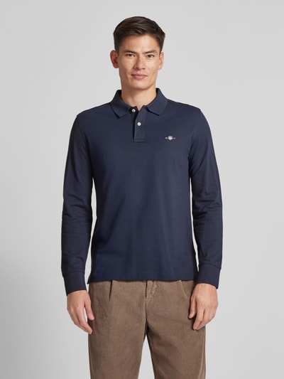 Gant Regular Fit Poloshirt mit Label-Stitching Modell 'SHIELD' Marine 4