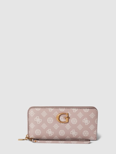 Guess Portemonnaie mit Allover-Logo-Muster Modell 'VIBE' Rose 1