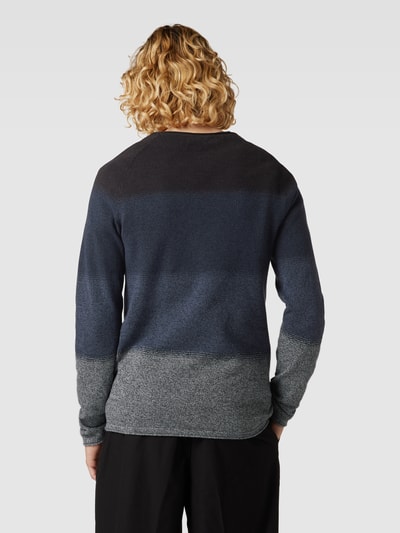 Jack & Jones Gebreide pullover met labelpatch, model 'HILL' Donkerblauw - 5