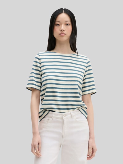 Marc O'Polo Relaxed Fit T-Shirt aus reiner Baumwolle Petrol 4