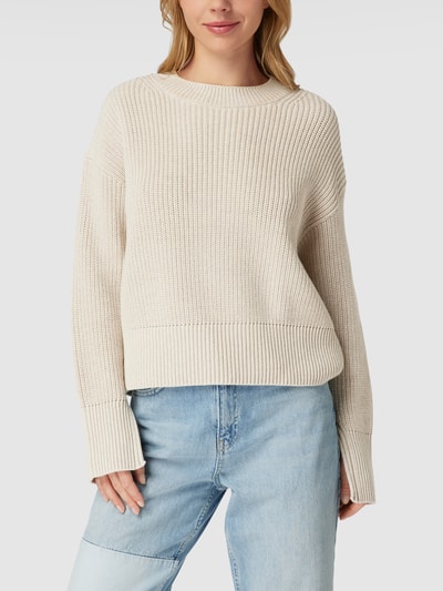 Marc O'Polo Strickpullover mit überschnittenen Schultern Sand Melange 4