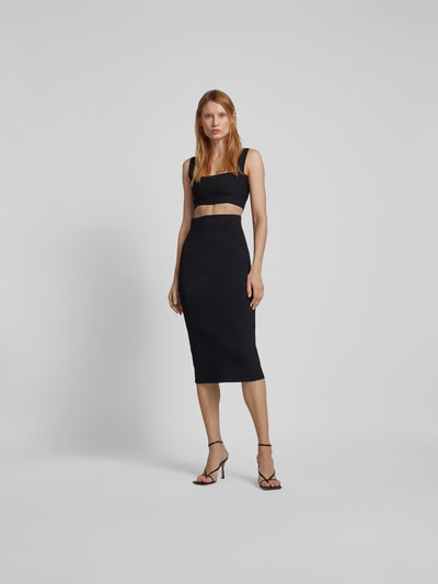 Victoria Beckham Crop Top mit breiten Trägern Black 1