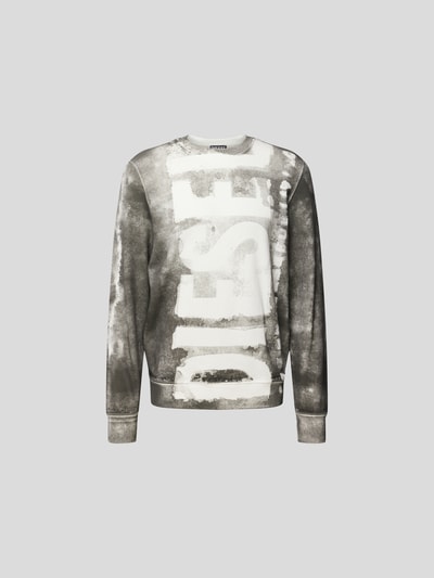 Diesel Sweatshirt mit Rundhalsausschnitt Hellgrau Melange 2