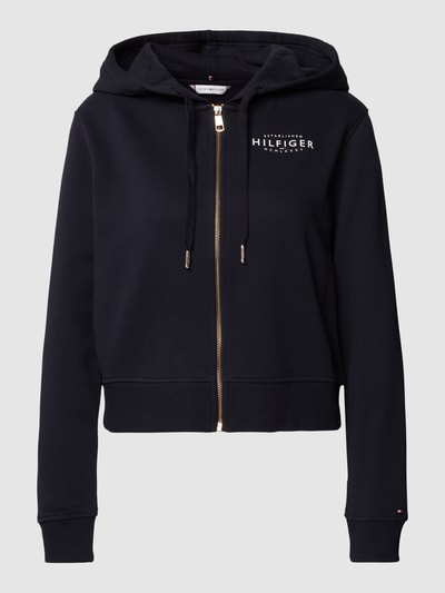 Tommy Hilfiger Sweatjack met logoprint, model 'NEW BRANDED ZIP UP' Marineblauw - 2