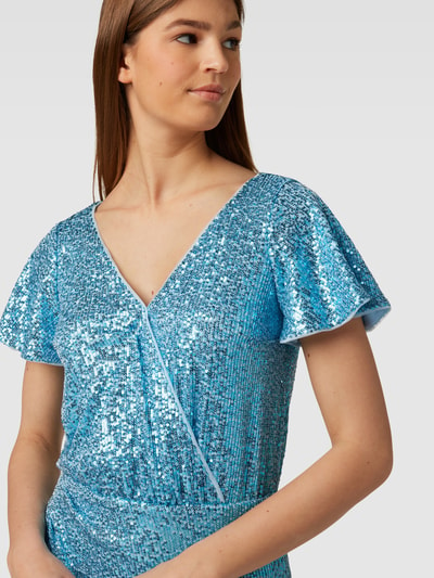 Paradi Cocktailkleid mit Paillettenbesatz Hellblau 3