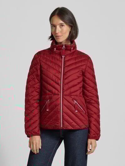 Christian Berg Woman Selection Kurtka pikowana ze stójką i kieszeniami zapinanymi na zamek błyskawiczny Ciemnoczerwony 4