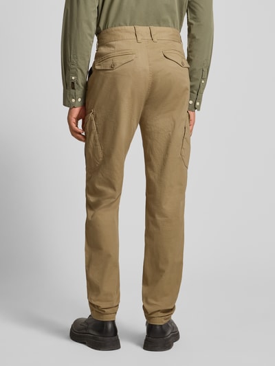 PME Legend Slim fit cargobroek met logostitching Zand - 5