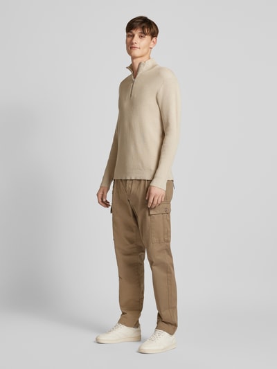 Replay Regular Fit Cargohose mit Knopfverschluss Beige 1