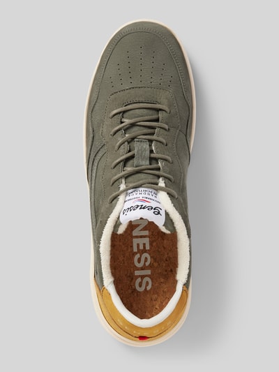 Genesis Ledersneaker mit Label-Patch Modell 'G-Soley Porto' Mittelgrau 3