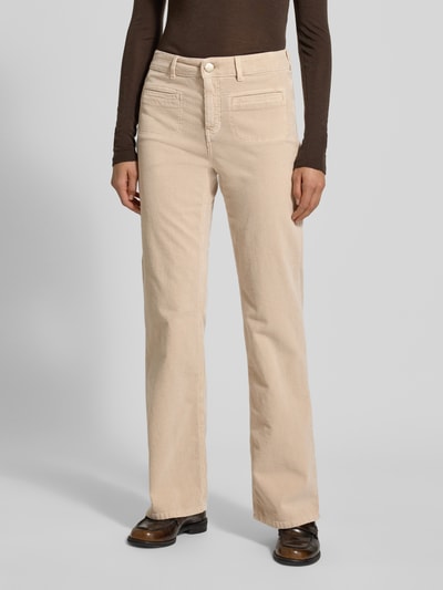 OPUS PANTS Flared Fit Cordhose mit Pattentaschen Modell 'Melly' Sand 4