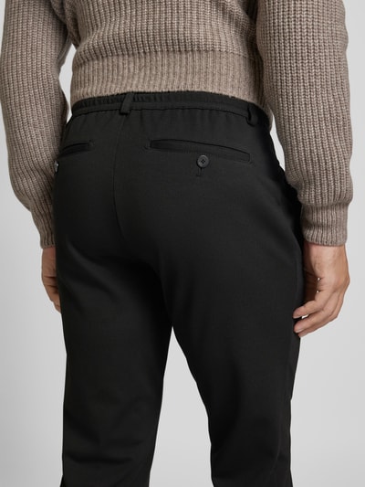 Brax Regular fit stoffen broek met tunnelkoord, model 'PHIL-K' Zwart - 3