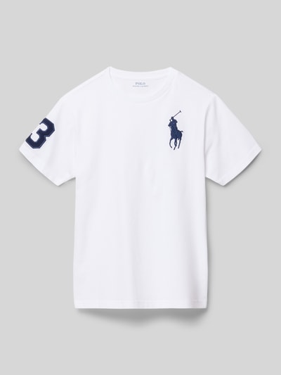 Productfoto, Regular Fit T-shirt uit puur katoen van Polo Ralph Lauren Teens, look: effen, logostitching, korte mouw, voor kinderen