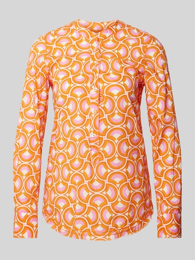 Emily Van den Bergh Blusenshirt mit Allover-Muster Orange 2