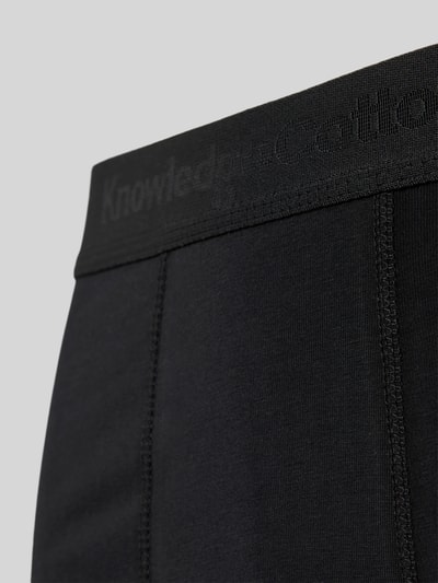 Knowledge Cotton Apparel Boxershort met band met label in een set van 3 stuks Zwart - 2