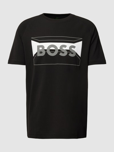 BOSS Green T-shirt met labelprint Zwart - 2