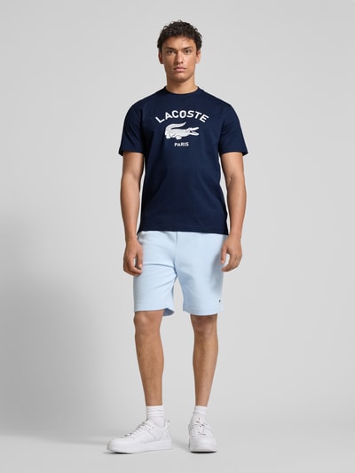 Lacoste T-Shirt mit Label-Print Dunkelblau 1