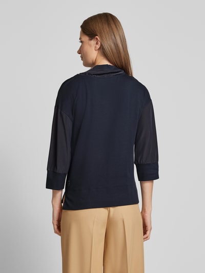 Marc Cain Longsleeve mit gerippten Abschlüssen Modell 'SPORTS' Marine 5