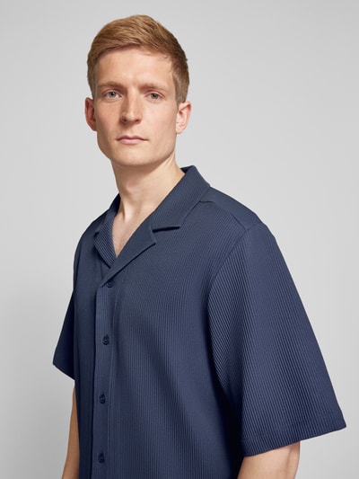 ELIAS RUMELIS Oversized vrijetijdsoverhemd met plissévouwen, model 'Farold' Blauw - 3