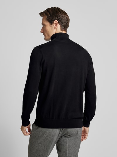 BOSS Orange Rollkragenpullover mit Label-Detail Modell 'Akiro' Black 5