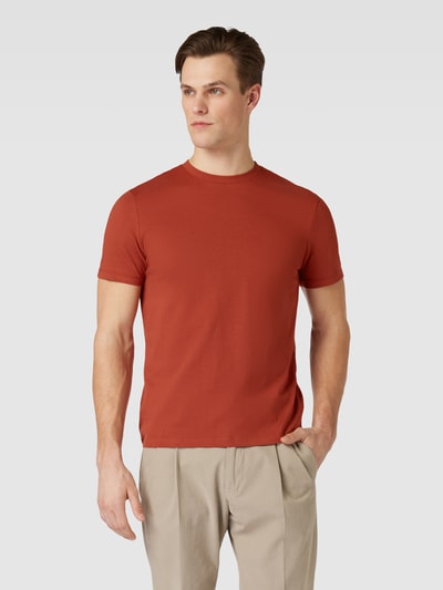 Strellson T-shirt met ronde hals en korte mouwen Terracotta - 4