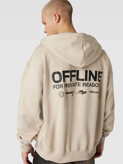 Pegador Oversized sweatjack met labelprint, model 'FURBER' Offwhite - 3