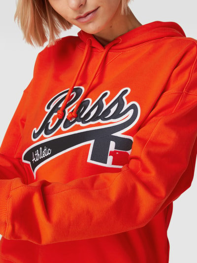 BOSS Hoodie mit Label-Stitching Orange 3