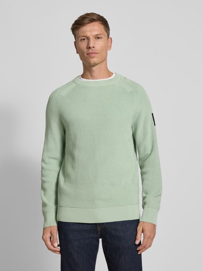 Tom Tailor Denim Regular Fit Strickpullover aus reiner Baumwolle Mint 4